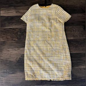Ann Taylor Yellow Plaid Shift Dress NWT